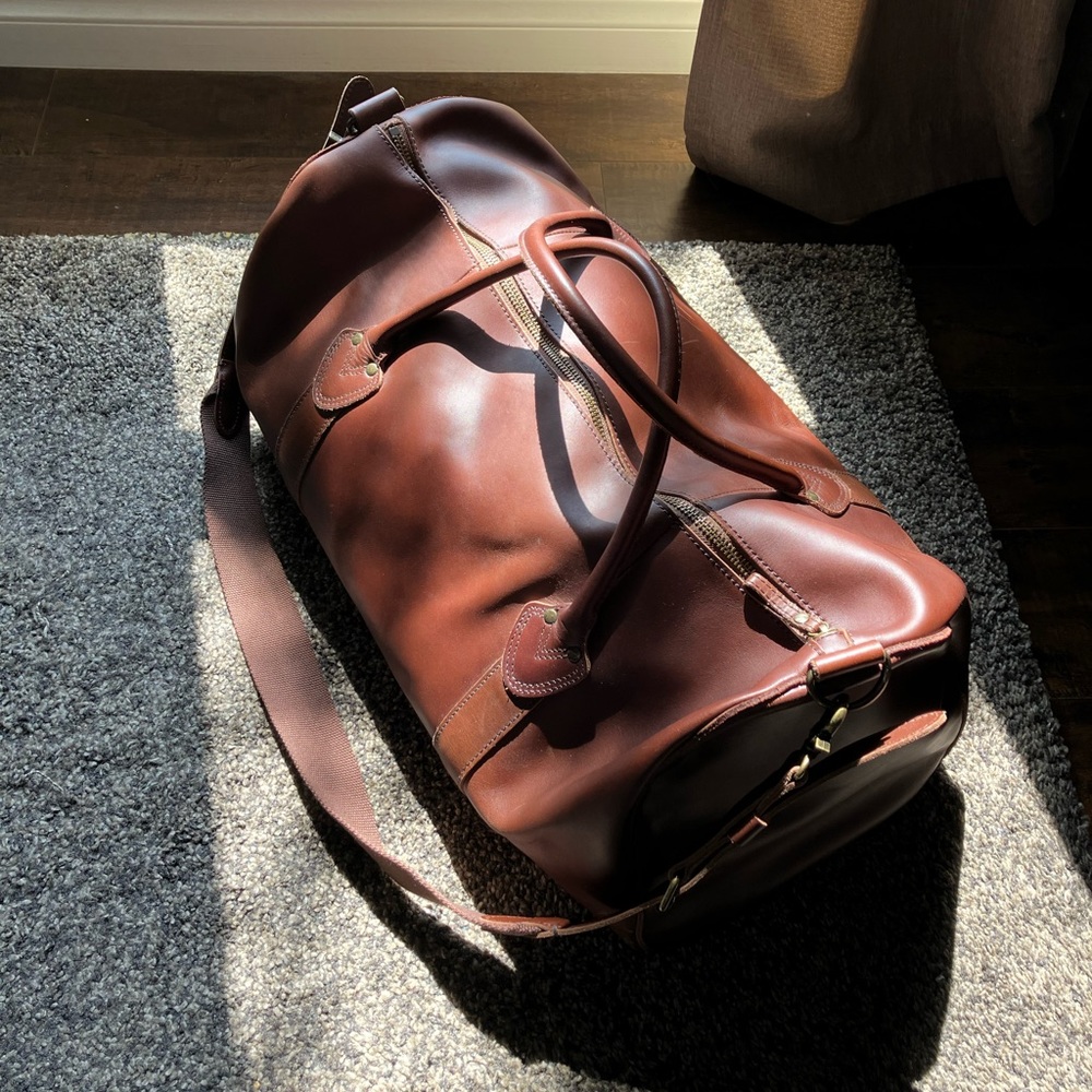 L.L.Bean Leather Duffle Bag